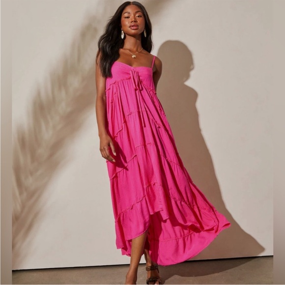 Vici Dresses & Skirts - Vici Vibrant Pink Maxi Dress